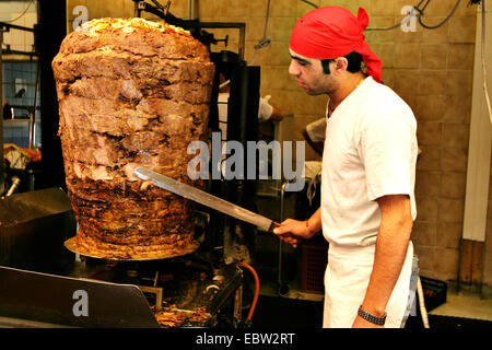 Döner Kebab Verkäufer, Österreich Stockfoto