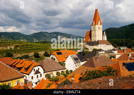 Kirche in Weissenkirchen in der Wachau, Österreich, Niederösterreich Stockfoto