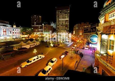 Platzieren Sie Youville bei Nacht, Kanada, Québec, Québec (Stadt) Stockfoto