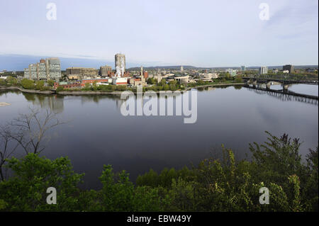 Blick auf Französisch Gatineau am Ottawa River, Kanada, Quebec, Gatineau Stockfoto