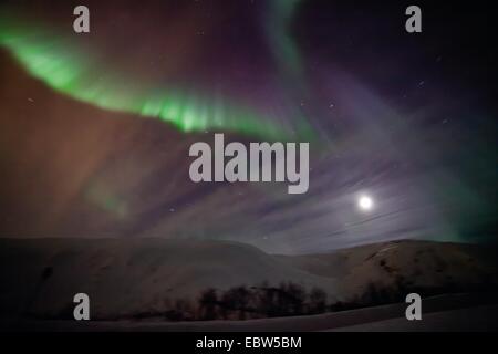 Northern Light Corona, Norwegen, Troms, Kval°ya, Troms° Stockfoto