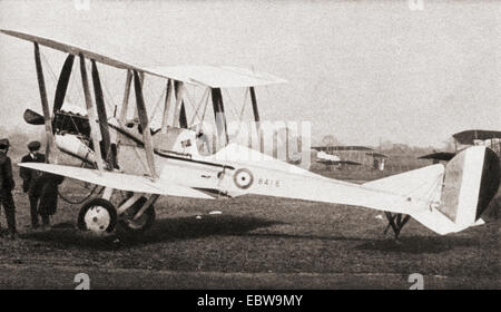 Die Royal Aircraft Factory B.E.2.  Britische Single-Engine-Traktor zweisitziger Doppeldecker, im Dienst der Royal Flying Corps (RFC) von 1912 bis zum Ende des ersten Weltkrieges. Stockfoto