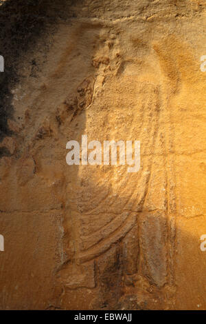 Detail. Tel Kedesh (Kedesh Hügel) Nationalpark. Römischer Tempel Ruinen. Israel Stockfoto