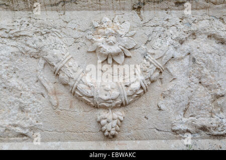 Detail. Tel Kedesh (Kedesh Hügel) Nationalpark. Römischer Tempel Ruinen. Israel Stockfoto