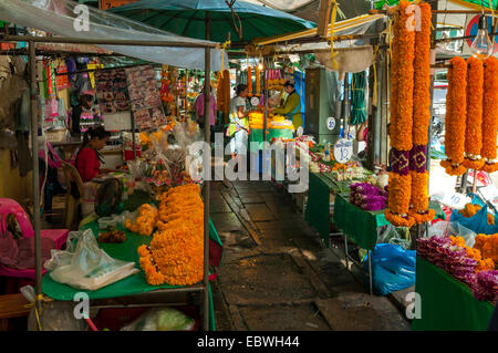 Blumenmarkt, Bangkok, Thailand Stockfoto