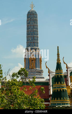 Prang im Grand Palace, Bangkok, Thailand Stockfoto