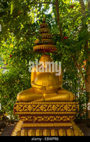 Happy-Buddha am Wat Sisaket Museum, Vientiane, Laos Stockfoto