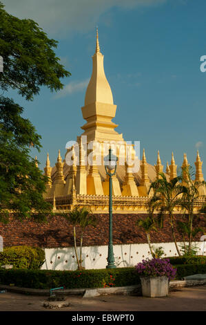 Pha, dass Luang Stupa in Vientiane, Laos Stockfoto