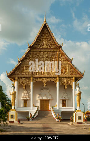 Tempel in Pha, dass Luang Stupa, Vientiane, Laos Stockfoto