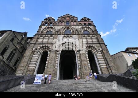 Le Puy Kathedrale Cathédrale Notre-Dame du Puy, UNESCO World Heritage Site, Le Puy-En-Velay, Haute Loire, Auvergne, Frankreich Stockfoto