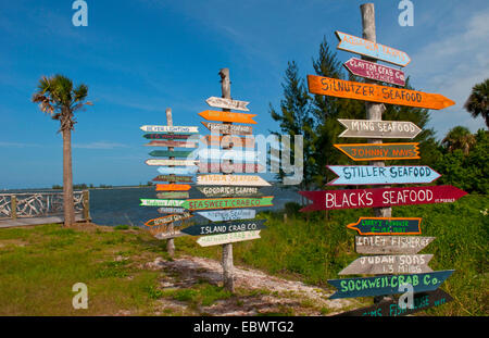 Richtung unterschreibt für alle Geschäfte, USA, Florida, Sebastian Stockfoto