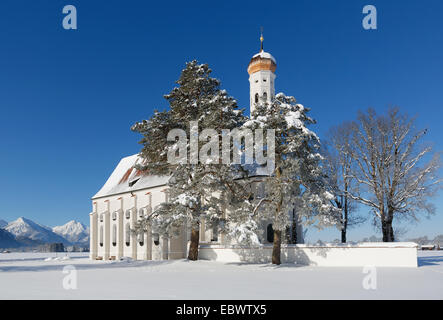 Kirche St. Coloman, Schwangau, Ostallgäu, Allgäu, Schwaben, Bayern, Deutschland Stockfoto
