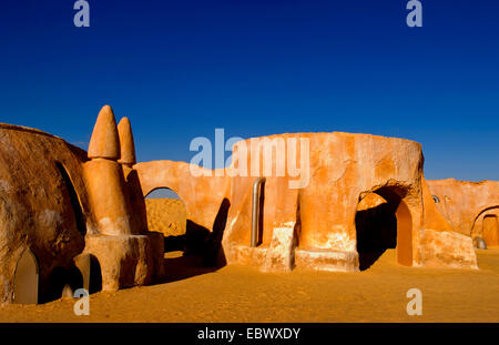 Berühmte Film-Set von Star Wars-Filme in der Sahara Wüste in der Nähe von Tozeur, Tunesien Stockfoto