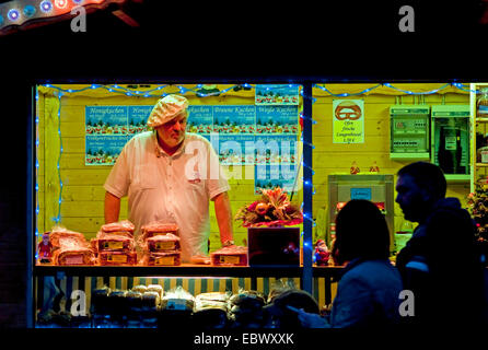 Bäckerei stand auf dem Weihnachtsmarkt, Hambergen, Landkreis Osterholz, Niedersachsen, Deutschland Stockfoto