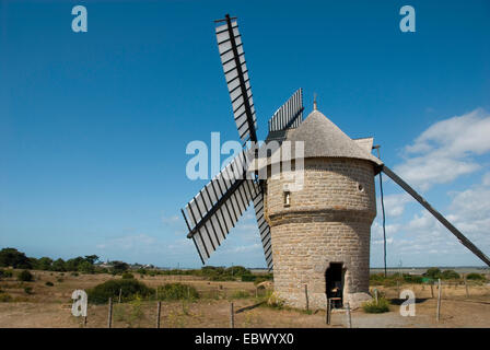 Moulin De La Falaise, Frankreich, Bretagne, Pays De La Loire, Batz Sur Mer Stockfoto