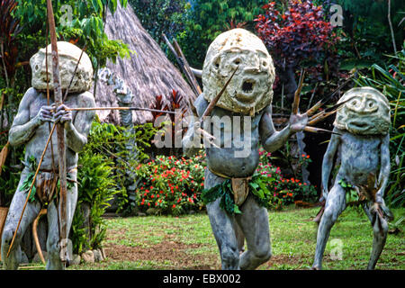 Seltsame Mudmen Stamm in Mt. Hagen, Papua Neuguinea, Papua Neu Guinea Stockfoto