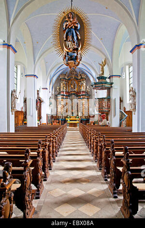 barocke Kirche St. Pankratius in Koerbecke, Teil der Moehnesee, Deutschland, Nordrhein-Westfalen Stockfoto