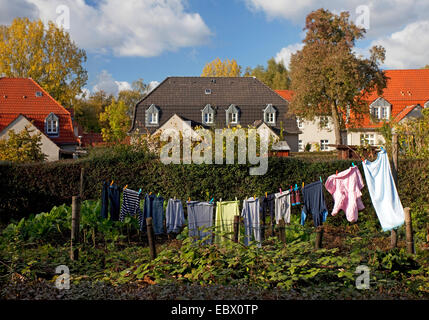 ehemaligen residental Zone der Bergleute, Gelsenkirchen, Ruhrgebiet, Nordrhein-Westfalen, Deutschland Stockfoto