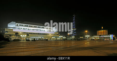 Internationale Konferenz Zentrum, Internationales Kongresszentrum ICC mit Funkturm am Messegelände, Deutschland, Berlin Stockfoto