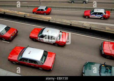 die Taxis in Hong Kong, China, Hong Kong Stockfoto