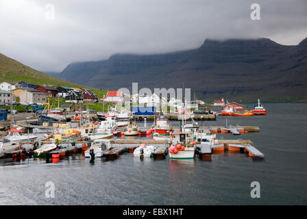 Hafen Sie in Hvannasund, Dänemark, Färöer Inseln, Vidoy Stockfoto