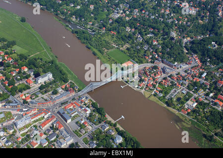 Loschwitz-Brücke blaues Wunder, Deutschland, Sachsen, Dresden Stockfoto