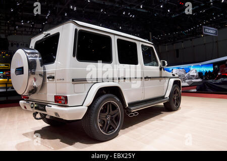 Mercedes AMG V8 Bi-Turbo auf der Genfer International Motor Show 2014 Stockfoto