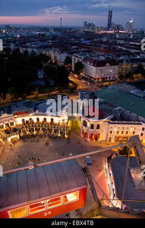 Wiener Riesenrad in der Nacht, Vienna Stockfoto