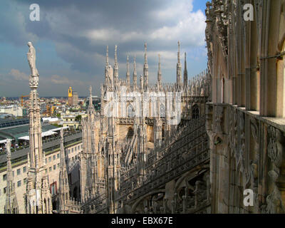 Blick vom Mailand Kathedrale, Italien, Mailand Stockfoto