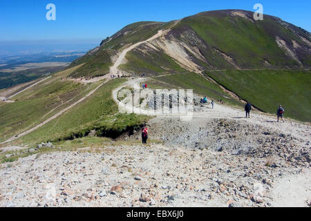 Puy de Sancy, Ski-Region im Sommer, Frankreich Stockfoto