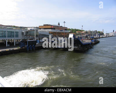 Einer der Stena Line Fähre im Hafen von Göteborg. Fähren von Kiel, Frederikshavn, Newcastle, Harwich und anderen Häfen verkehren regelmäßig hier. Foto: Klaus Nowottnick Datum: 5. Mai 2008 Stockfoto