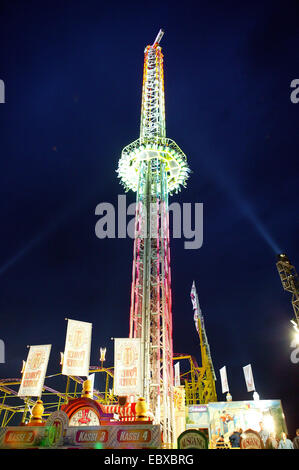 Oktoberfest in München bei Nacht, Deutschland, Bayern, München Stockfoto