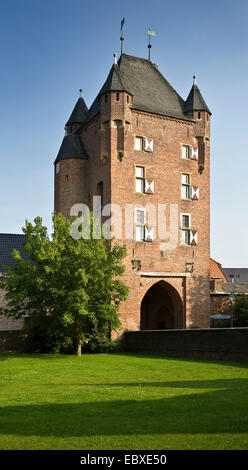 Klever Tor, Klever Tor, Blick auf innere Tor, Xanten, Ruhrgebiet, Nordrhein-Westfalen, Deutschland Stockfoto