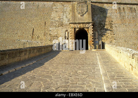 Tor-Portal de ses Taules, Dalt Vila, Spanien, Balearen, Ibiza-Stadt Stockfoto