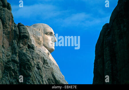 Mount Rushmore, Seitenansicht, USA Stockfoto