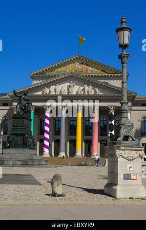 National Theater-Opernhaus, Max-Joseph-Platz-Platz, München, Bayern, Bayern Stockfoto