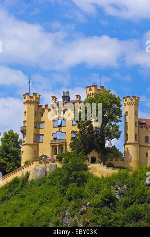 Schloss Hohenschwangau Schloss, Füssen, Allgäu, romantische Straße, Romantische Strasse, Bayern Stockfoto