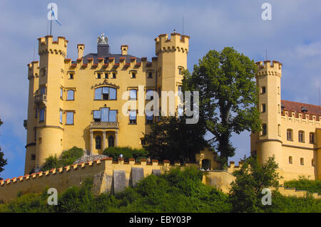 Schloss Hohenschwangau Schloss, Füssen, Allgäu, romantische Straße, Romantische Strasse, Bayern Stockfoto