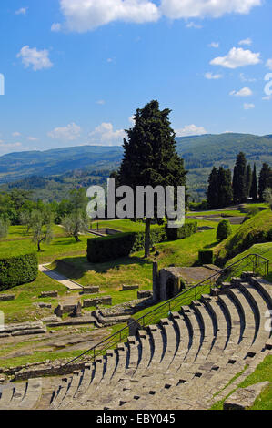 Römische Theater, Fiesole, Provinz Florenz, Toskana, Italien, Europa Stockfoto