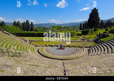 Römisches Theater, Fiesole, Provinz Florenz, Toskana, Italien, Europa Stockfoto