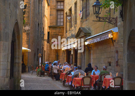 Historischer Stadtkern, Sarlat oder Sarlat-la-Canéda, Dordogne, Aquitaine, Frankreich Stockfoto