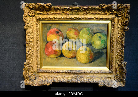 Paul Cezanne 1839-1906 Stillleben mit Äpfeln c. 1877 Öl auf Leinwand Fitzwilliam Museum, Cambridge, England Stockfoto