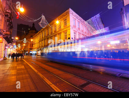 Zagreb, Advent, Ilica Straße Stockfoto