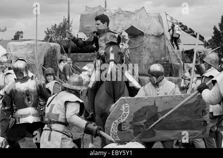 Schlacht von Agincourt Reenactment Stockfoto