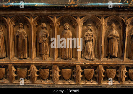 Thomas Beauchamp Grab detail, Marienkirche, Warwick, Warwickshire, England, UK Stockfoto