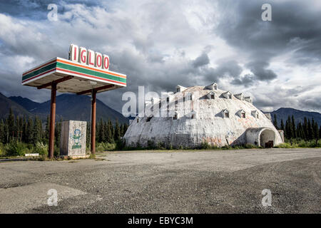 Ein giant Alaskan-Iglu, Cantwell, Alaska, USA Stockfoto