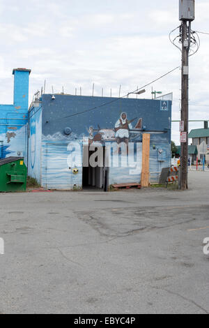 Ein Wandbild an einer Wand in Anchorage, Alaska, USA Stockfoto