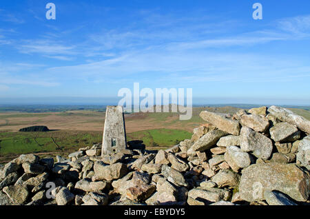 Der Gipfel des Brown Willy Tor auf Bodmin Moor, der höchste Punkt in Cornwall, Großbritannien Stockfoto