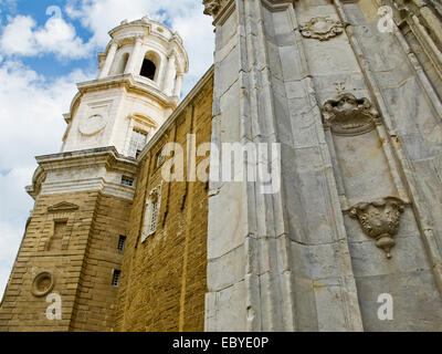 Cadiz-Kathedrale genannt La Catedral Vieja de Cadiz oder Iglesia de Santa Cruz. Cadiz. Andalusien, Spanien Stockfoto