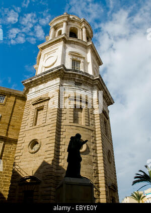 Cadiz-Kathedrale genannt La Catedral Vieja de Cadiz oder Iglesia de Santa Cruz. Cadiz. Andalusien, Spanien Stockfoto